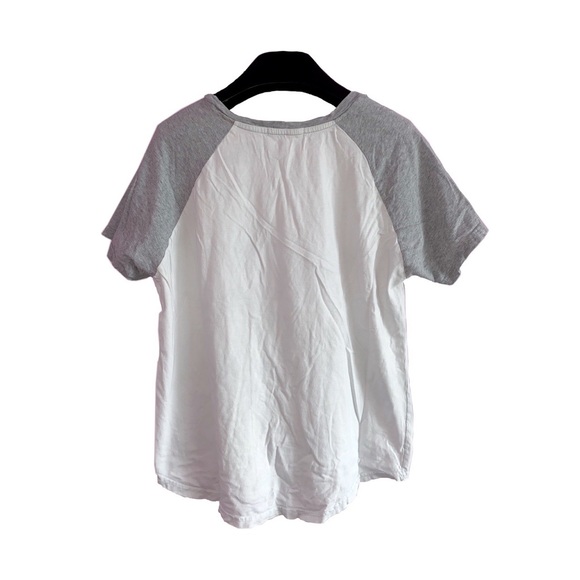 basic grey and white baseball style tshirt, worn averagely but no flaws ! - Picture 2 of 2